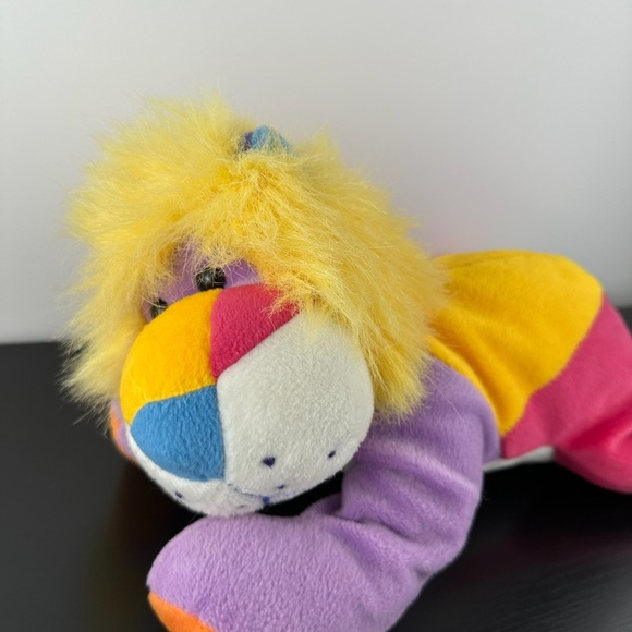 Chosun Rare Rainbow Lion Cub 14” Yellow Purple White Pink Blue Plush - Picture 2 of 8